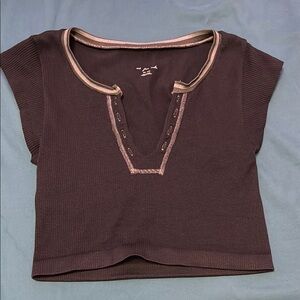 Urban Black Ribbed Women's Top